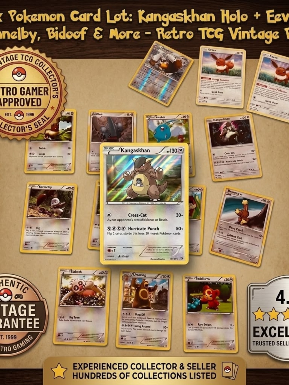 Lot 04 - Pokémon TCG Retro & Vintage Card Collection Lot 15 Cards Total